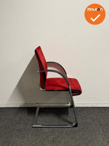 Vergaderstoel - Ahrend - A350 - Met rode bekleding, Vergader- of Presentatieruimte, Ophalen of Verzenden, Gebruikt, Stoel