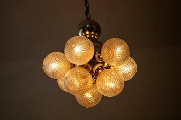 Kroonluchter - Space Age Sputnik 8 lampen - Metaal,