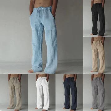 Linnen Heren Broek - Ademend & Comfortabel Zomerbroek met El, Kleding | Heren, Verzenden, Nieuw