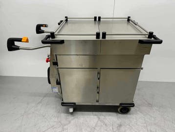 RVS Hupfer Cateringwagen Zelfrijdend Accu warmhoudkast bain, Ophalen of Verzenden, Gebruikt