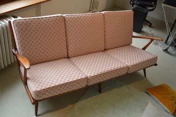 Sofa - Hout - Vintage bank in mid-century-stijl