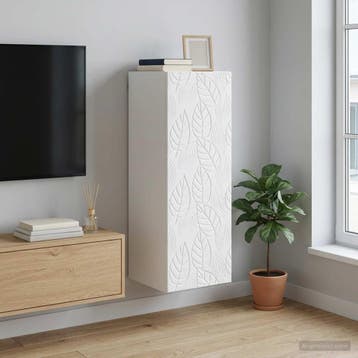 vidaXL Wandkast Wit 33 x 34,5 x 90 cm Bewerkt hout, Huis en Inrichting, Kasten | Overige, Verzenden, Nieuw