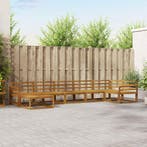 vidaXL Buiten bankenset 7 pcs Naturel Massief Acaciahout, Verzenden, Nieuw