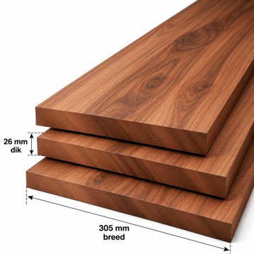 Amerikaans noten planken geschaafd 26x305mm, Verzenden, Nieuw