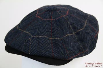 Paperboy pet Hawkins blauw vissengraat tweed 58, 59, 60 new, Ophalen of Verzenden, Nieuw, Hawkins, Pet