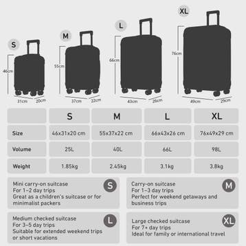 YONSLY Hardcase Koffer 16/20/24/28 Inch - Lichtgewicht 4-Wie, Verzenden, Nieuw