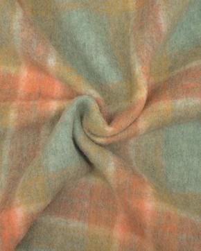 Polyester/Wol Ruit Blauw/Oranje, Nieuw, Blauw