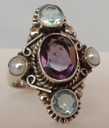 Zonder minimumprijs - Ring 925 sterling zilver - 4.20ct. tw., Nieuw