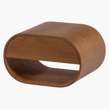 WOOOD Momo Nachtkastje Hangend Bruin 24x36x28 | Retourdeal, Verzenden, Nieuw
