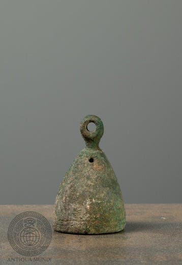 West-Aziatisch Brons Bel met ringvormige ophanglus - 6 cm