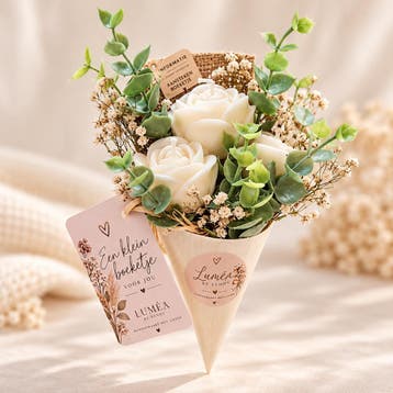 Handgemaakt kaarsenboeket – Origineel cadeau – Bloemenkaarse, Overige materialen, Overige merken, Nieuw, Ophalen of Verzenden