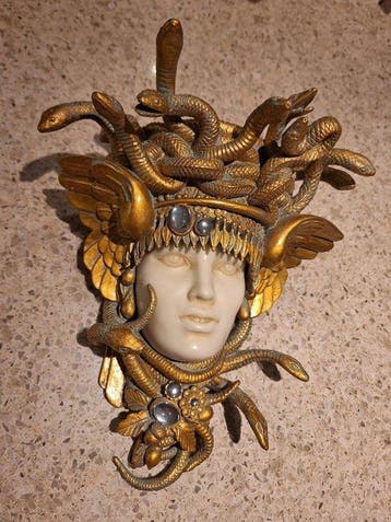 sculptuur, Medusa - 2 kg - 24 cm - Bakeliet