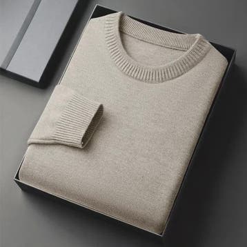 Heren Klassieke Gebreide Pullover Trui met Ronde Hals - Zach, Verzenden, Nieuw