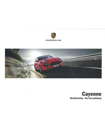 2013 PORSCHE CAYENNE VERKORT INSTRUCTIEBOEKJE DUITS