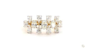 Ring - 18 karaat Geel goud - 1.48ct. tw. Diamant, Sieraden, Tassen en Uiterlijk, Ringen, Nieuw