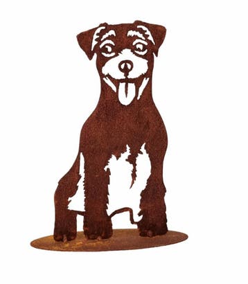 Tuinbeeld  Bozz de Langharige jack Russel Frame 30 cm, Verzenden, Nieuw