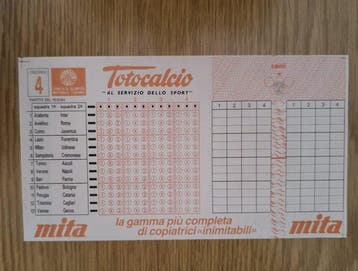 Napoli - Totocalcio - Diego Maradona - 1984 - Kaartje, Nieuw