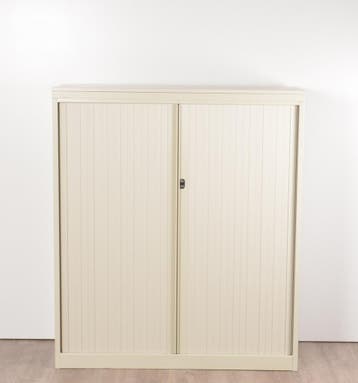 Drentea roldeurkast, creme, 138x120 cm, incl. 3 legborden, Ophalen of Verzenden, Nieuw