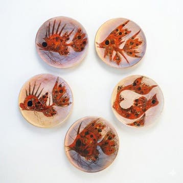 Monique Brunner - Bord (5) - Keramiek - Platos Vallauris