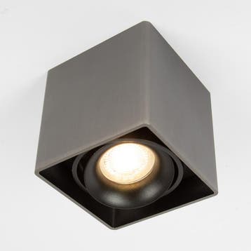Bjorn 1 Opbouwspot Gun Metal Binnenverlichting Spots opbouw, Verzenden, Nieuw, Plafondspot of Wandspot