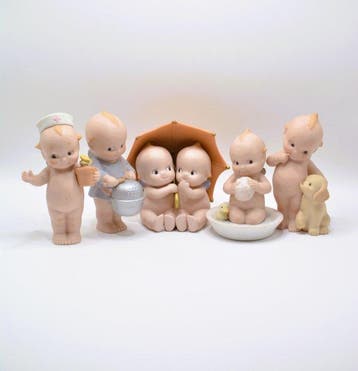 ROKI - Beeldje - Lote de 5 figuras Kewpie (5) - Porselein