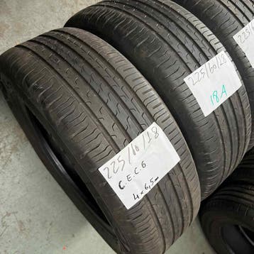2 x Continental EcoContact 6 225-60-18 Zomerbanden 6,5mm, 18 inch, Gebruikt, Ophalen of Verzenden, Band(en)