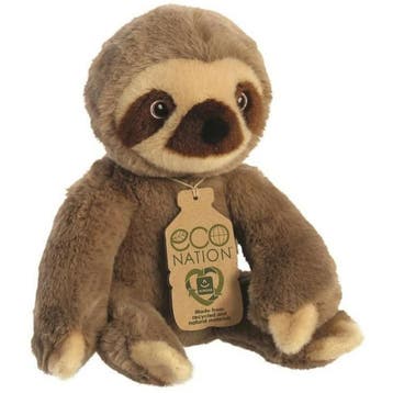 Aurora Eco Nation luiaard knuffel - pluche - 24 cm - bruin, Verzenden, Nieuw