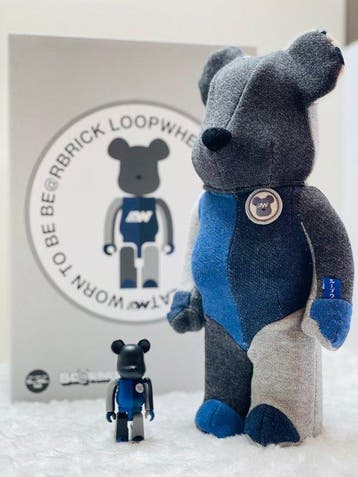 Medicom Toy - BE@RBRICK LoopwheelerTsuriura) 400% & 100%