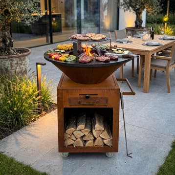 ASH Grillmaster Plancha BBQ Cortenstaal, Verzenden, Nieuw