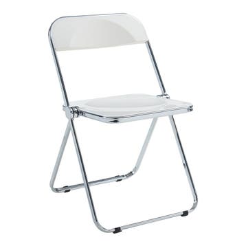 Klapstoel set van 6 Pornainen 74x46x47 cm wit [en.casa], Huis en Inrichting, Stoelen, Verzenden, Nieuw