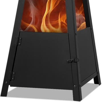 Tuinhaard Zwart Metaal 102x35x35cm (Barbecue-Vuurkorf), Verzenden, Nieuw