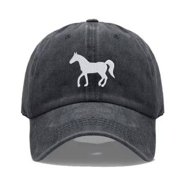 Cap Horse beige met witte geborduurde afbeelding, Verzenden, Sweet-One, Nieuw, One size fits all