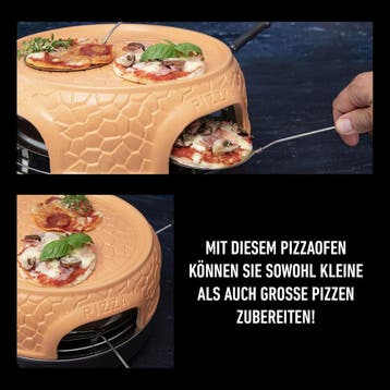 Pizzarette - Pizza oven - 4 personen - Terracotta koepel - G, Verzenden, Zo goed als nieuw