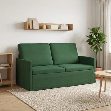 vidaXL 2-zits bank Jungle Groen 150 x 81 x 82 cm Katoen Stof, Verzenden, Minder dan 150 cm, Metaal, Nieuw