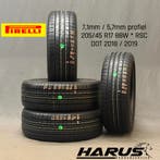 205/45/17 88W * RSC Pirelli zomerbanden 7,1/5,7mm profiel 4X, Gebruikt, 17 inch, Band(en), Personenwagen