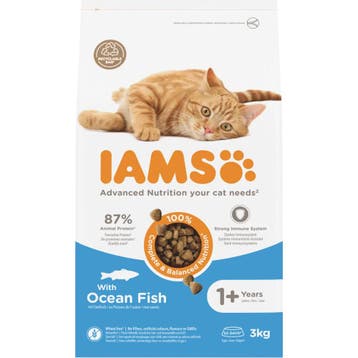 3x IAMS Kat Adult Oceaanvis 3 kg, Verzenden, Nieuw