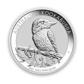 1 kilo zilveren Kookaburra munt 2021, Postzegels en Munten, Edelmetalen en Baren, Verzenden