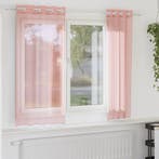 vidaXL Gordijnen voile met doorvoertules 2 st 140x140 cm, Verzenden, Nieuw