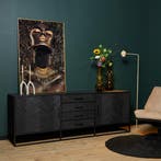 *WOONWINKEL* Starfurn New York Zwart Dressoir Visgraat 210 C, Verzenden, Nieuw