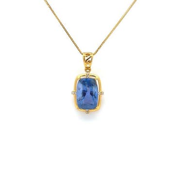 Ketting met hanger - 14 karaat Geel goud - 3.20ct. tw.