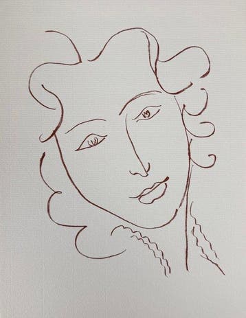 Henri Matisse (1869-1954) - Visage, Antiek en Kunst