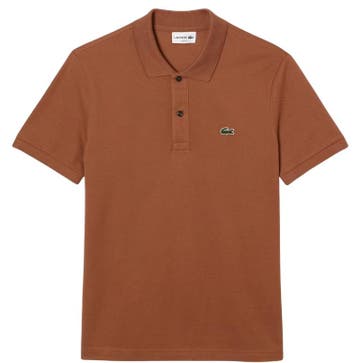 2dekans | Lacoste Petit Piqué Polo Slim Fit – Bruin – Maat, Kleding | Heren, Polo's, Ophalen of Verzenden, Zo goed als nieuw, Bruin