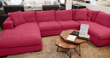 U-Bankstel Sloterdijk - loungebanken - Roze, Nieuw, 150 cm of meer, Stof, 300 cm of meer