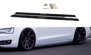ZijSkirts Diffusers Audi A8 D4 Glanzend Zwart, Ophalen of Verzenden, Nieuw