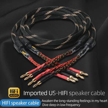 High-End Hifi Luidsprekerkabel - 6N OFC Koper, Vergulde Bana, Verzenden, Nieuw