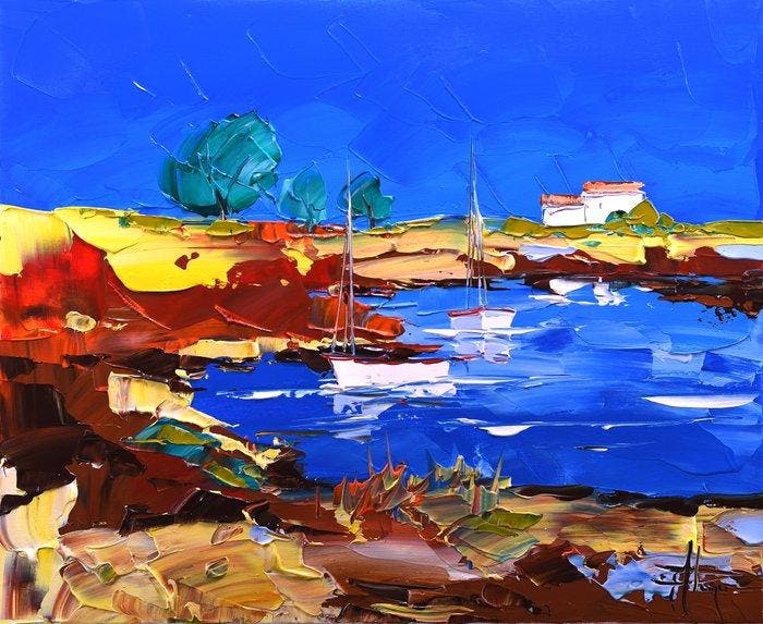 Caroline Mandrafina - Pfleger  Cap-Ferret, Antiek en Kunst, Kunst | Designobjecten
