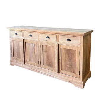 Eenvoudig dressoir plantage teakhout -  180 cm, Ophalen of Verzenden, Nieuw