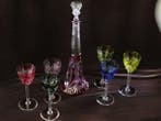 Val Saint Lambert - Drinkservies (7) - Loodkristal (overlay, Antiek en Kunst