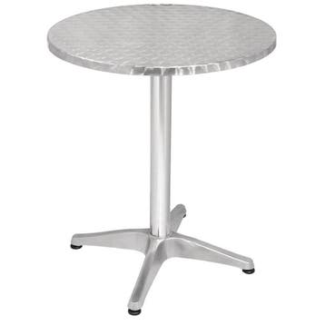 Bolero Bistro ronde RVS tafel 60cm grijs, Verzenden, Nieuw in verpakking