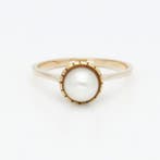 Ring - 18 karaat Geel goud - Parel, Nieuw